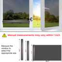 Coavas One Way Window Privacy Film, Reflective Window Tint for Home See Out Not in, Sun Blocking Anti UV Static Cling Glass Windows Door Coverings for Winter, 17.5x78.7 Inch (Black-silver)