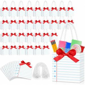 Moinchore 30 Pack Mini Back to School Teacher Gift Bags, Notebook Bags, 1 Count