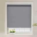 Cordless Roller Shades Blackout Blinds for Windows Room Darkening Rolled Up Shades with Spring System, UV Protection Window Shades Door Blinds for Home and Office (63" W x 72" H, Grey)