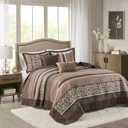 Madison Park Oversized Queen Quilt Bedding Set, Reversible Quilted Bedspread Set, 5PC