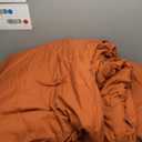 ROSGONIA Oversized King Comforter Burnt Orange, 3pcs (1 Terracotta Comforter & 2 Pillowcases) Lightweight Oversized King Size Comforter Sets Bedding