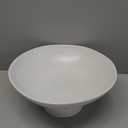 Onniyor 10 Inch Ceramic Fruit Bowl with Stand for Kitchen Counter, Large Serving Bowl for Dining Table, Modern Decorative Bowl for Home Decor & Gift, Elegant Versatile Vegetables Holder Storage, White