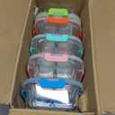 UMEIED Glass Meal Prep Containers 3 Compartment with Lids (5 Pack, 36oz), Divided Glass Storage Containers for Lunch at Work, Leak-Proof Portion Control Food Containers, Microwave/Dishwasher Safe
