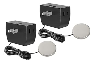 DEWENWILS 2 Pack Touch Dimmer Switch, Touch Pad Control with 3 Levels of Dimming, Dimmable LED/CFL Lights, and Incandescent Bulbs, Extension Cord, ETL Listed, Black