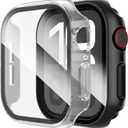 SPGUARD Pack of 2 Full Protective PC Hard Case Compatible with Apple Watch Series 11 10 42mm,with Scratch Resistant Tempered Glass Screen Protector, HD Film Face Cover for iWatch S11 S10 Accessories