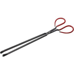 uxcell Scissors Tong, 42cm Carbon Steel Fireplace Firewood Picker Barbecue Charcoal Pick Up Tool (Black) (16.54 inches)