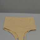 Dulchany Thong Shapewear Tummy Control Underwear for Women Seamless Body Shaper Panties (Small, Beige)
