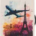 Luggage Cover Washable Suitcase Protector Anti-scratch Suitcase cover Fits 20-34 Inch Luggage (Tower-2, L(28-30inch suitcase))