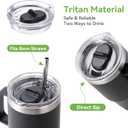 20 oz Stronghold Lid For YETI Rambler Travel Mug (with StrongHold Lid), Tumbler Screw On Top Lids Replacement Twist Lids 100% LeakProof(Only Fit YETI 20 oz Travel Mug Which Has The stronghold lid)