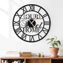 Lbc.JzJu 20inches/ 50cm Wall Clocks Roman Numeral Battery Powered No Ticking Silent Modern Unique Metal Wall ClocksSuitable Living Room Kitchen Bedroom Fireplace Office Farmhouse