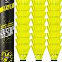Badminton Birdies - Nylon Bedminton Shuttlecocks for Softball/Baseball Batting Training - Highly Stable & Durable Shuttle Balls for Indoor and Outdoor Matches (12 Pack, Yellow)
