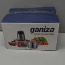 GANIZA Food Processors, Electric Food Chopper with Meat Grinder & Vegetable Chopper - 2 Bowls (8 Cup+8 Cup) with Powerful 450W Copper Motor - Includes 2 Sets of Bi-Level Blades for Fruits/Meat/Nuts (Black)