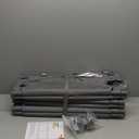 Dearlomum Extra Wide Baby Gate Playpen with Heat-Resistant Mesh,6 Panel Foldable Baby Fence,Indoor/Outdoor Safety Barrier,Dog Playpen & Fireplace Baby Gate,Grey (Gray)