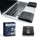 WavePads by PostureUp Original Two Pack Adjustable Wrist Rests for Laptop and Keyboard Ergonomic Memory Foam Laptop Wrist Pads for Wrist Pain & Carpal Tunnel Relief Black