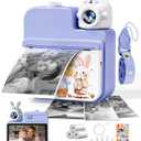 Kids Camera Instant Print Toys, Christmas Birthday Gifts for Girls Boys, 3.0 Autofocus Kids Digital Camera Toddler Camera for 3 4 5 6 7 8 9 10 11 12 Year Old Girl Boy with 32GB TF Card (Purple)