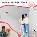 Paint Edger Tool for Walls, 6-Section Paint Edger Tool with Threaded Extension Rod: The Ultimate Adjustable Paint Pad Applicator for Walls, Ceilings, Trim & Baseboards - Comes with 2 Refill Pads