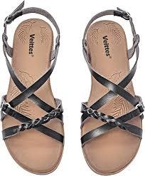 Veittes Women's Flat Slide Sandals - Casual Fashion Cross Strappy Braided Slip on Flat Summer Sandals.(2207023-2,BK/MF,9.5)