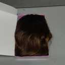 Brown Highlight Short Wavy Wig for Women Lace Hairline Bob Style Synthetic Heat Resistant - Natural Appearance for Everyday Hairstyle 14 Inch