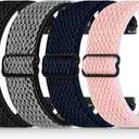 4 Pack 22mm Elastic Bands Compatible with Garmin Venu 3/2, Vivoactive 4 (45mm), Garmin Forerunner 570 (47mm)/255/265, Amazfit GTR 4/3/2, Smartwatch Band for Amazfit Bip 6/5, Amazfit Balance (Black+Gray+Blue+Pink)
