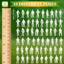Namalu 50 Pcs 1: 75 Scale White Unpainted Mini People Figures Miniature People for Model Trains Architectural Standing and Sitting Mini Diorama Figures for Architectural Project
