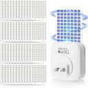 Qualirey 48 Pack Flying Insect Trap Refill Safe Fly Glue Board Insect Catcher, Replacement Sticky Glue Cards for Insect Bug Mosquito Gnat Fruit Fly Trap Indoors