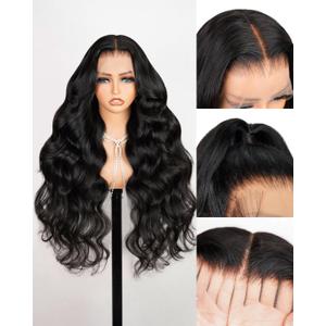 Megalook 13x4 HD Lace Front Wigs Human Hair 210 Density Body Wave Lace Front Wigs Human Hair Preplucked Natural Hairline Prebleached Knots Lace Front Wig for Black Women 12A Frontal Wigs 20 Inch