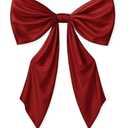 43 x 24 Inches Large Bow Themed Party Decorations Giant Red Bow Decor Satin Ribbon, Contains Felt Big Red Bow Wall Decor Girl Coquette Birthday Wedding Decorations