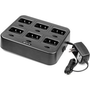 Retevis RT27 RT27V Walkie Talkies Charging Base, Six-Way Charger Station (Not for RT22), Multi Unit Rapid Gang Charger, Compatible with Retevis RT27 RT27V 2 Way Radios (1 Pack)