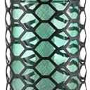 TIKI Honeycomb Outdoor Torch, 65" – Blue Decorative Lighting for Patio, Backyard & Lawn | 3-in-1 Design: Full-Size, Mid-Size Garden & Table Torch | Includes Snuffer & Wick