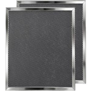 97007696 Range Hood Filters 2-Pack - 10.5"x8.94"x0.35" Stainless Steel Frame Universal Replacement for Grease Filtration (Stainless steel)