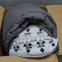 Chic Home 3 Piece Zissel Pleated Pintuck and Printed Reversible with Elephant Embroidered Pillow Twin Duvet Cover Set Grey