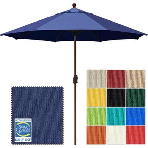 EliteShade USA 10-Year-Non-Fading 10Ft Market Patio Umbrella, UPF 50+ UV Protection Performance Sun Umbrella, Heavy Duty Commercial Grade Outdoor Table Umbrella with Crank & Tilt, Windproof Vented Top for Garden, Pool, Deck and Outdoor Playsets, Navy Blue