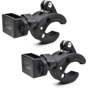 (2-Pack) Motorbike Walkie Talkie Holder,Bicycle Walkie Talkie Holder,Vehicle Grab Rail Clip Mount for Baofeng Motorola Talkabout Kenwood Yaesu Midland CB Handheld Walkie Talkies