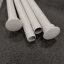 5/8 Inch White Curtain Rod for Window 16 to 52 Inch, Small Window Curtain Rod With Brackets for Cafe, Windows, Kitchen, Bedroom, Living Room, Sliding Glass Door, Drilling Installation