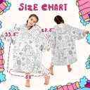 Wearable Blanket Hoodie for Kids, Coloring Teen Hoodie Blanket