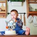 Two Fast Cake Topper Race Car Cake Topper Car Cake Decorations Two Fast Birthday Decorations for Boys Girls 2nd Birthday Party Decorations