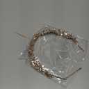 Oriamour Crystal Wedding Headbands Handmade Bridal Headpieces For Bride Flower Girl Wedding Hair Accessories For Bridesmaids Prom Party (Gold)