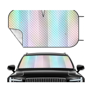 Car Windshield Sun Shade, Folding Car Shades for Front Windows UV Rays Sun Visor Shade with Sucker, Keeps Your Vehicle Cool
