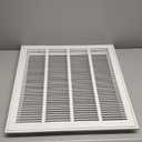 10"W x 10"H [Duct Opening Size] Steel Return Air Filter Grille - Removable Face/Door for 1 inch Filters -HVAC Vent Cover Grill - White [Outer Dimensions: 12 5/8"W X 12 5/8"H]