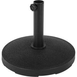 Pure Garden Patio Umbrella Base Stand - 26lb Weighted Polyethylene and Cement - 9.8 Stem Fits 1.5-1.9 Diameter Poles - Outdoor Umbrella Base for Deck or Pool, Black