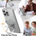 TORRAS Ultra Magnetic Ostand for iPhone 16 Pro Case [Fit for MagSafe] [Sturdy Stand & Ring Holder] Mil-Grade Shockproof Matte Anti-Scratch Slim Protective Kickstand Case, Natural Titanium 6.3 inch