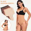 Werena Tummy Control Thong Shapewear for Women High Waisted Body Shaper Panties Shaping Thong Girdle Underwear