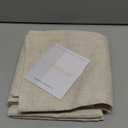 jinchan Beige Kitchen Curtains Linen Tier Curtains 45 Inches Farmhouse Cafe Curtain Light Filtering Flax Country Rustic Bathroom RV 2 Panels Crude