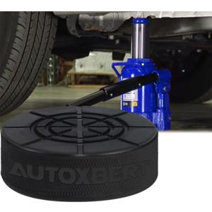 Rubber Bottle Jack Pad Protector Support Point Adapter Car Jacking Tool Pinch Weld Side Lifting Disk 1 1/8 29mm Hole 2/5-8t Bottle Jacks