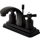 KINGSTON BRASS KS4645ZX Millennium 4-Inch Centerset Lavatory Faucet with Brass Pop-Up, Oil Rubbed Bronze
