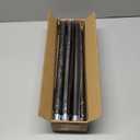 Black Curtain Rods for Windows 66 to 120 Inches Adjustable Decorative 1 Inch Diameter Single Window Curtain Rod Set with Classic Finials, Black with Gold Finishing