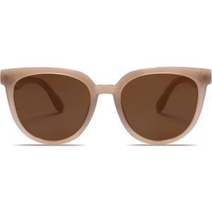 SOJOS Trendy Cat Eye Round Polarized Sunglasses for Women Fashion UV Protection Sunnies Sunglasses SJ2175