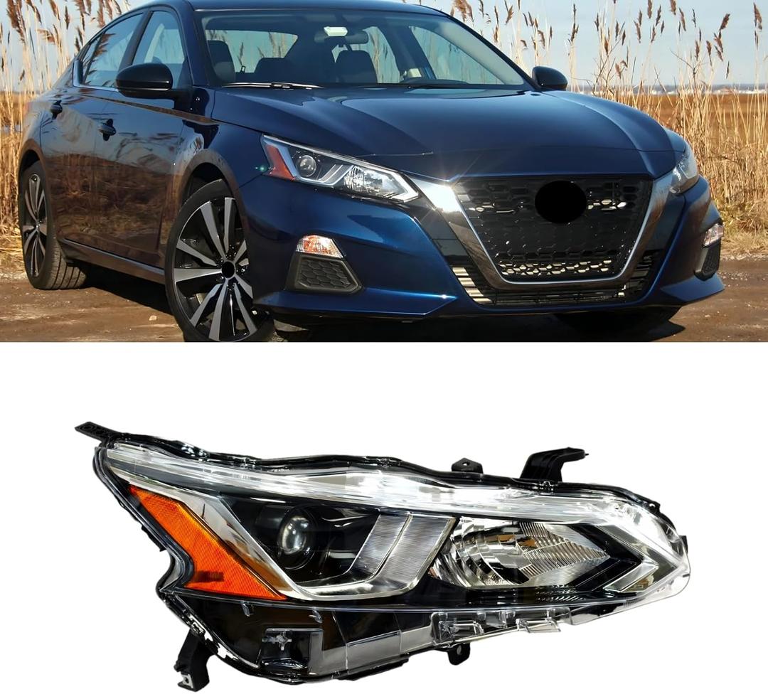 Headlight Right Passenger Fit For 2019-21 Nissan Altima Halogen RH 26010-6CA5B AM-ALT19A02R LOW
