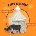 Cat Tunnel, Nobleza Collapsible Washable Cat Tube Tent Toy for Indoor Play Rest, Lightweight Ventilate Cool Kitty Tube Toy Round Tunnel with Hanging Balls (Large)