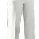 Unybwonn Women Wide Leg Dress Pants High Waisted Straight Leg Business Slacks Work Pants Casual Button Down Trousers (No Size, White)